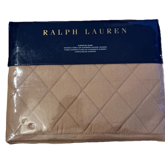 Ralph Lauren Cromwell Modern Equestrian European Sham Quilted 26x26 NEW - Picture 1 of 5
